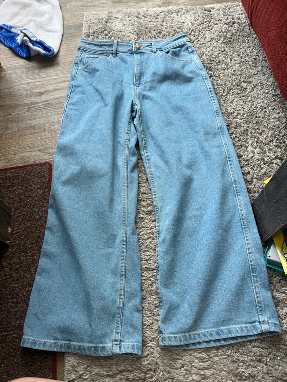Sezane Light Wash Wide Leg Jeans size 30 - Picture 2 of 12